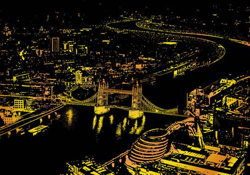 Scratch Painting - Panorama Di Londra