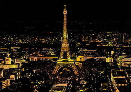 Scratch Painting - Panorama Della Torre Eiffel