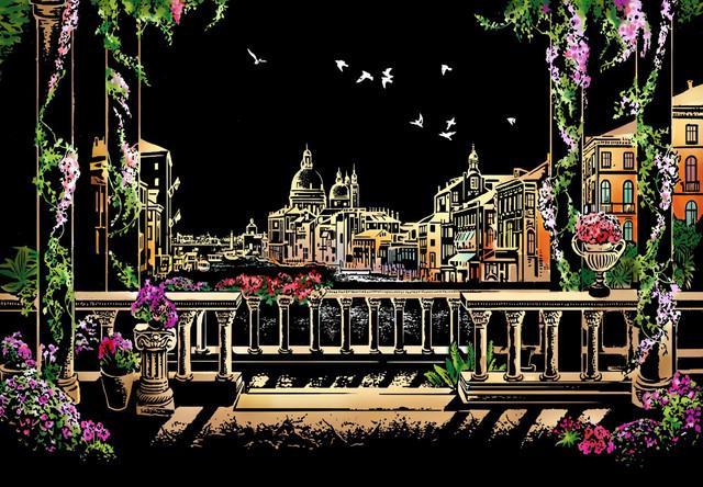 Scratch Painting - Venezia In Italia