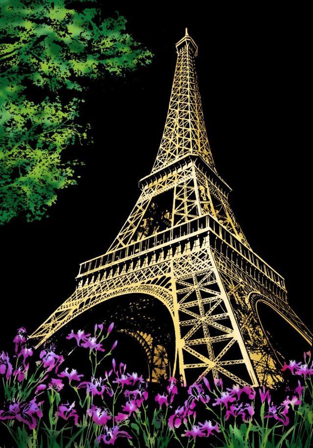 Scratch Painting - Torre Eiffel A Parigi