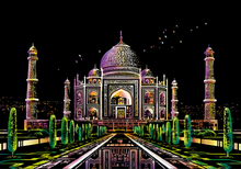 Carica l&#39;immagine nel visualizzatore di Gallery, Scratch Painting - Mausoleo Del Taj Mahal In India