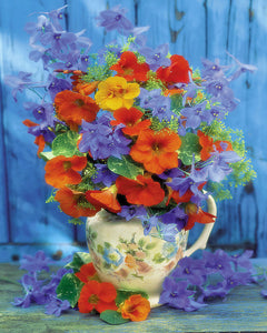 Dipingere con i numeri Bouquet arancione e viola Figured'Art intermedia nuovi arrivi fiori