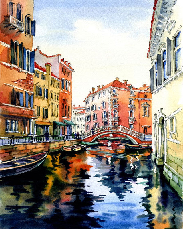 Dipingere con i numeri Venezia ad acquerello Figured'Art intermedia nuovi arrivi città paesaggi