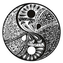 Carica l&#39;immagine nel visualizzatore di Gallery, Puzzle 2D in legno - Yin Yang