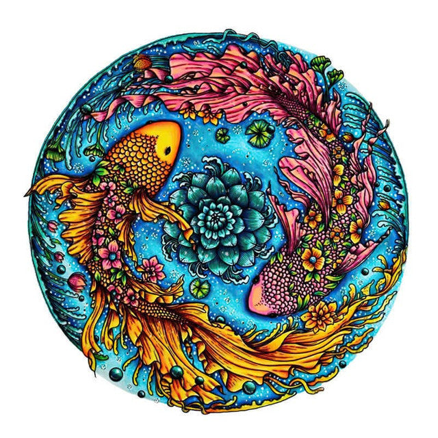 Puzzle 2D in legno - Carpe Koi