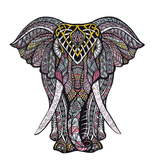 Puzzle 2D in legno - Elefante