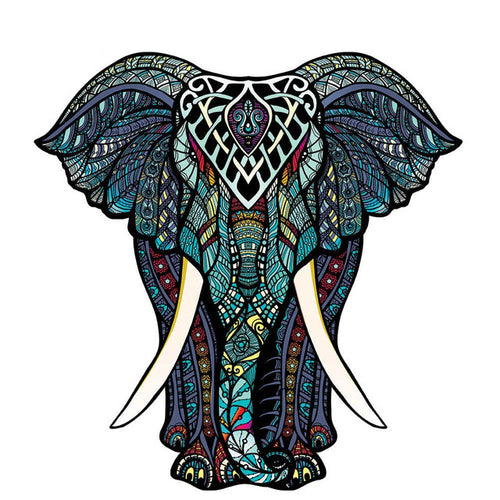 Puzzle 2D in legno - Elefante Mistico