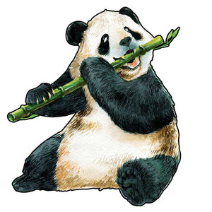 Puzzle 2D in legno - Panda e Bambù