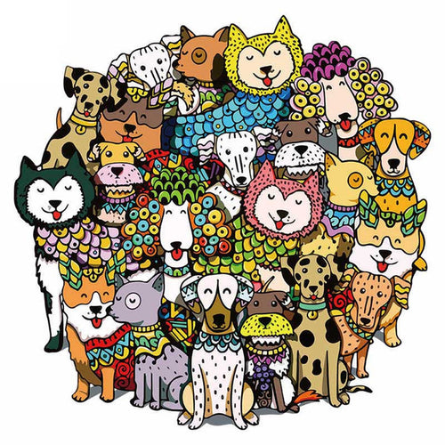 Puzzle 2D in legno - Famiglia allargata