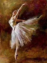Carica l&#39;immagine nel visualizzatore di Gallery, Dipingere con i numeri - Una Ballerina Che Indossa Le Sue Scarpe