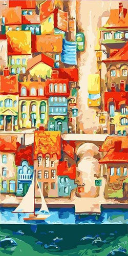 Dipingere con i numeri - Spiaggia Astratta