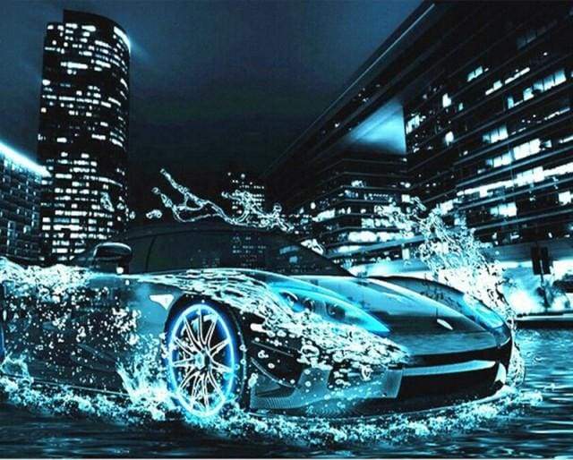 Dipingere con i numeri - Automobile Sportiva Astratta