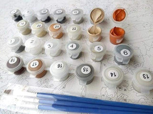 Dipingere con i numeri Bambini - Maiale Felice