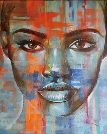 Dipingere con i numeri - Donna Africana