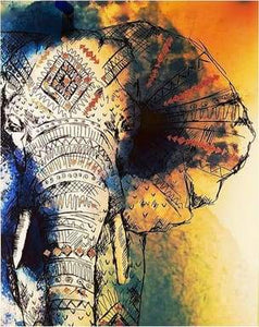 Dipingere con i numeri - Elefanti Asiatici