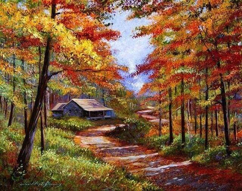 Dipingere con i numeri - Sentiero D'Autunno