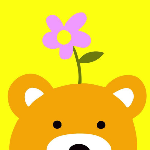Dipingere con i numeri Bambini - Orsacchiotto E Fiore