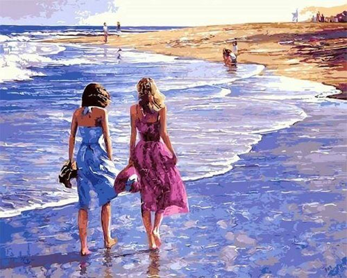 Dipingere con i numeri - Passeggiata Sulla Spiaggia