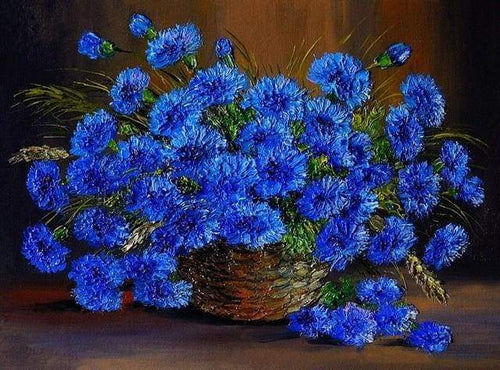 Dipingere con i numeri - Bellissimi Fiori Blu