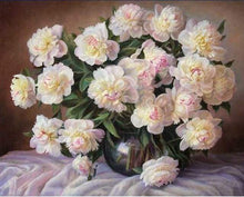 Carica l&#39;immagine nel visualizzatore di Gallery, Dipingere con i numeri - Bellissimo Bouquet Di Fiori Bianchi