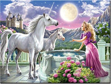 Carica l&#39;immagine nel visualizzatore di Gallery, Dipingere con i numeri - La Bella E L&#39;Unicorno