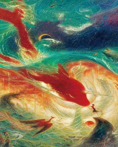 Dipingere con i numeri - Grande Pesce Astratto