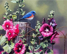 Carica l&#39;immagine nel visualizzatore di Gallery, Dipingere con i numeri - Uccello E Fiori Rosa