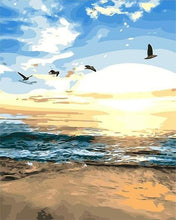 Carica l&#39;immagine nel visualizzatore di Gallery, Dipingere con i numeri - Uccelli E Vista Mare
