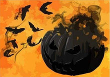 Carica l&#39;immagine nel visualizzatore di Gallery, Dipingere con i numeri - Zucca Nera E Pipistrelli
