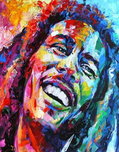 Dipingere con i numeri - Bob Marley Acquerello