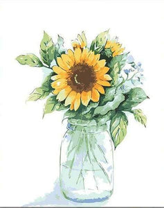 Dipingere con i numeri - Bottiglia Di Girasoli