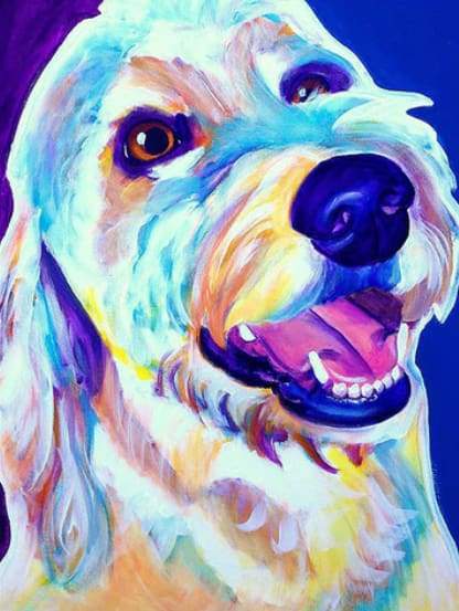 Dipingere con i numeri - Cane Luminoso