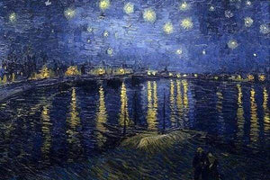 Diamond Painting - Van Gogh Notte Stellata Sul Rodano 40x50cm tela già incorniciata