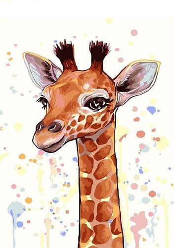 Dipingere con i numeri - Giraffa Marrone