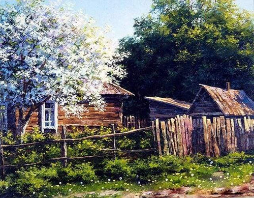 Dipingere con i numeri - Cabina E Albero Bianco