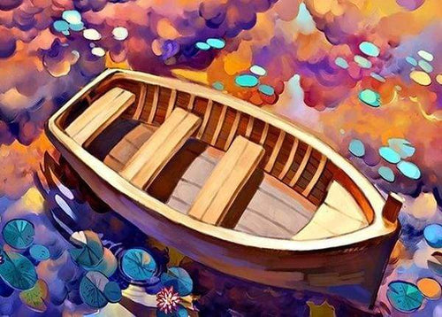 Dipingere con i numeri - Barca Cartoon