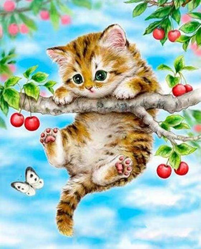Dipingere con i numeri - Gatto Che Pende Dall'Albero