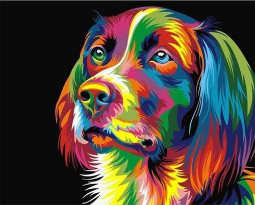 Dipingere con i numeri - Cane Pop Art