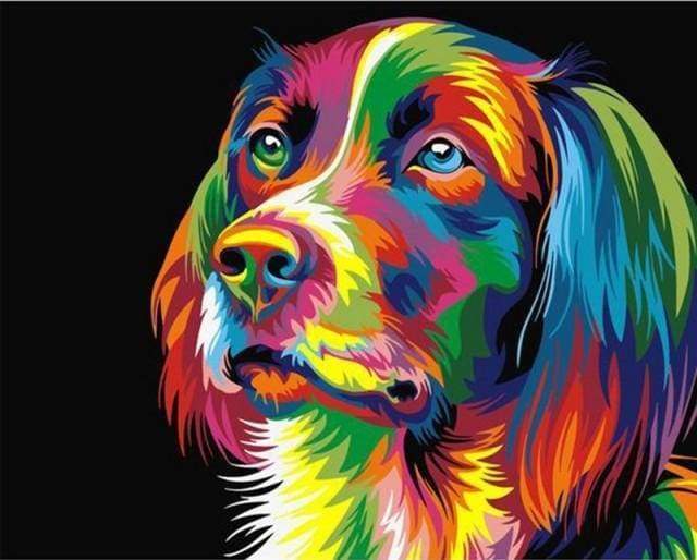 Dipingere con i numeri - Cane Pop Art