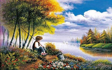 Carica l&#39;immagine nel visualizzatore di Gallery, Dipingere con i numeri - Bambini Che Pescano