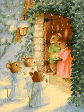 Carica l&#39;immagine nel visualizzatore di Gallery, Dipingere con i numeri - Conigli Di Natale