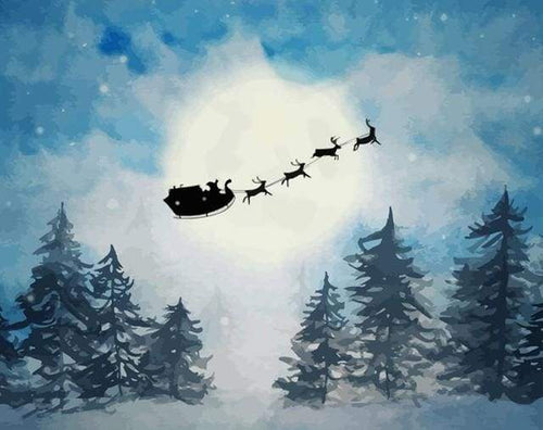 Dipingere con i numeri - Slitta Di Natale