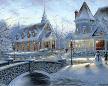 Carica l&#39;immagine nel visualizzatore di Gallery, Dipingere con i numeri - Chiesa Nella Neve