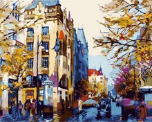Carica l&#39;immagine nel visualizzatore di Gallery, Dipingere con i numeri - Città In Autunno
