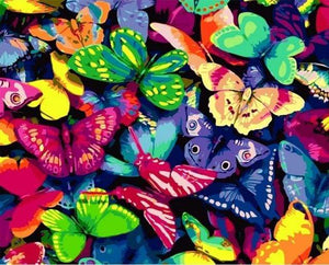 Dipingere con i numeri - Farfalle Colorate