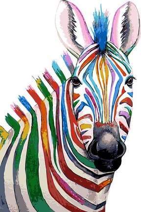 Dipingere con i numeri - Zebra Colorata