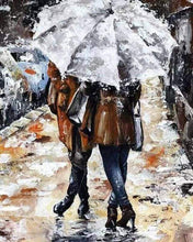 Carica l&#39;immagine nel visualizzatore di Gallery, Dipingere con i numeri - Coppia Sotto Un Ombrello