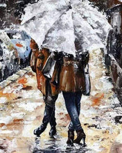Carica l&#39;immagine nel visualizzatore di Gallery, Dipingere con i numeri - Coppia Sotto Un Ombrello
