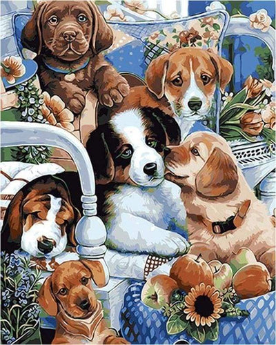 Dipingere con i numeri - Cani Carini
