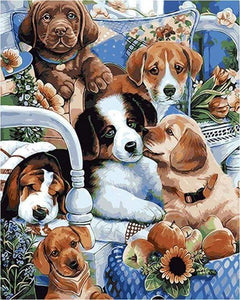 Dipingere con i numeri - Cani Carini